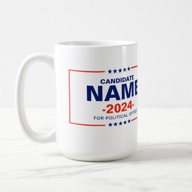 Caneca De Café Nome do Candidato Personalizado (Esquerda)
