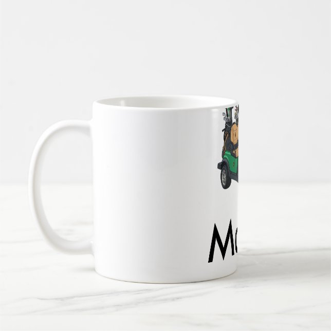 Caneca De Café nome do carro de golfe verde presentes para menino (Esquerda)
