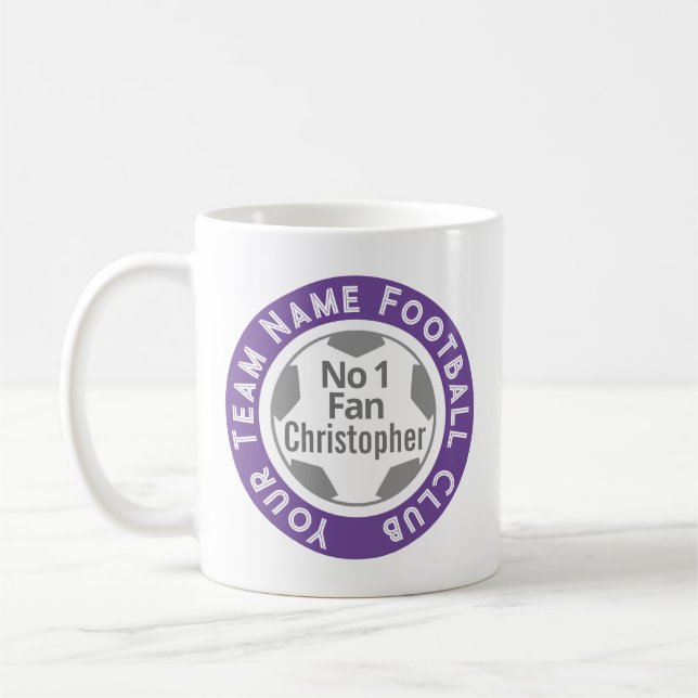 Caneca De Café Nome do clube de futebol em um (Esquerda)