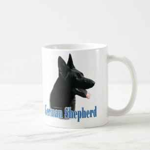 Caneca De Café Nome do german shepherd (preto)