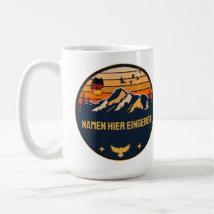 Caneca De Café Nome do local personalizado Alemanha Design redond