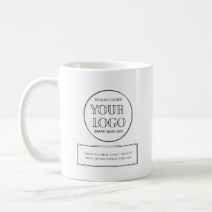 Caneca De Café Nome do Logotipo da Empresa Minimal Business