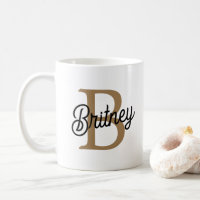 Nome do Monograma Elegante Moderno Script Dourado 