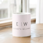 Caneca De Café Nome do Monograma Neutro e Neutro, Cor-de-rosa,<br><div class="desc">Elevem a sua rotina matinal com a nossa lata de café Moderna e Minimalista, cor-de-rosa, cor-de-rosa. Esta caneca elegante e na moda traz um toque de elegância contemporânea ao seu ritual diário de café. Criado com qualidade em mente, ele apresenta um design minimalista no fazer rosado clássico, branco e cor-de-rosa,...</div>