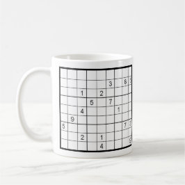 Caneca De Café Nome do Monograma Sudoku