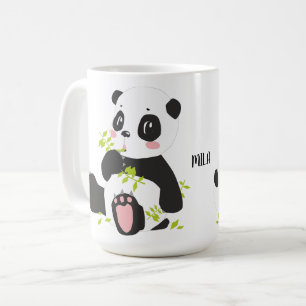 Caneca De Café Nome do panda bonito