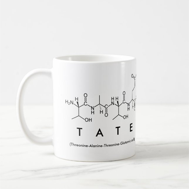 Caneca De Café Nome do peptídeo tate mug (Esquerda)