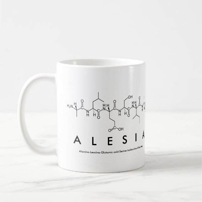 Caneca De Café Nome do péptido de Alesia mug (Esquerda)