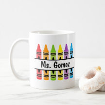 Nome do professor Crayon Coffee Mug