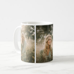 Caneca De Café Nome do Script de Colagem de Fotos de Formatura Ph