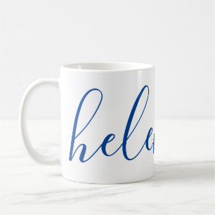 Caneca De Café Nome do Script Personalizado Gift Blue Mug Persona