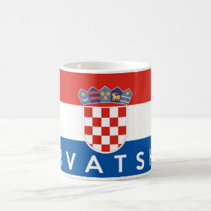 Caneca De Café nome do texto do hrvatska do país da bandeira de