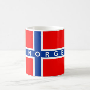 Caneca De Café nome do texto do norge do país da bandeira de