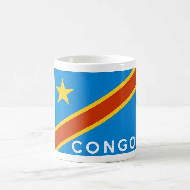 Caneca De Café nome do texto do país do sinalizador congo (Centro)