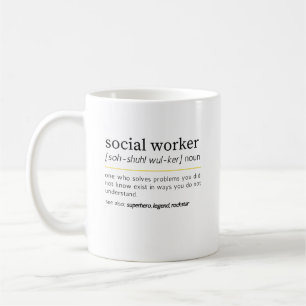 Caneca De Café Nome do Trabalhador Social
