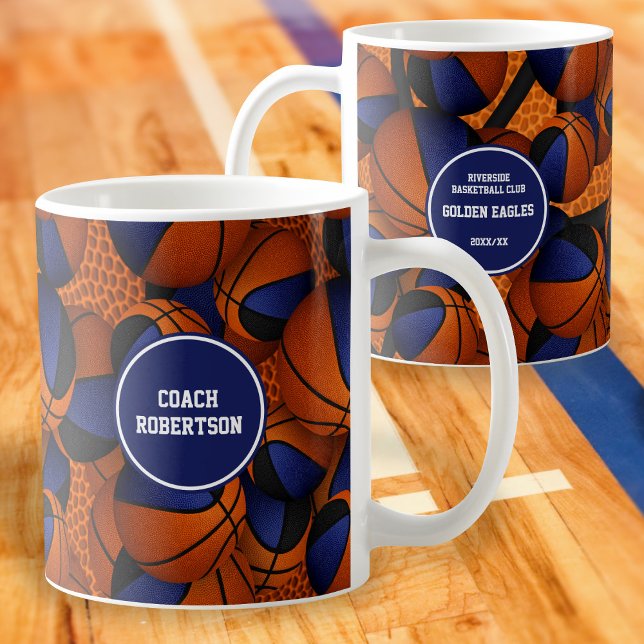 Caneca De Café nome do treinador para a seleção de basquetebol pr (Criador carregado)