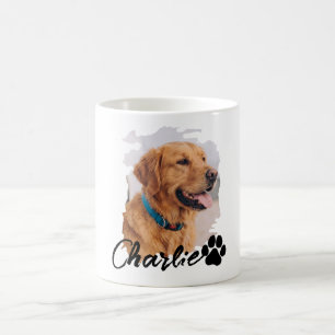 Caneca De Café Nome e Foto de Tipografia Moderna Simples e Legal