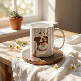 Caneca De Café Nome e Foto Simples Modernos de Pet