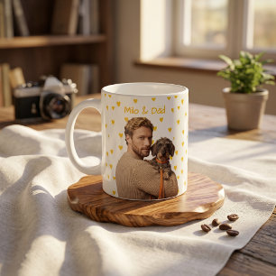 Caneca De Café Nome e Foto Simples Modernos do Pet