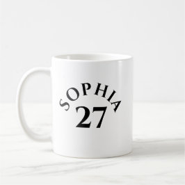 Caneca De Café Nome e Número Personalizados