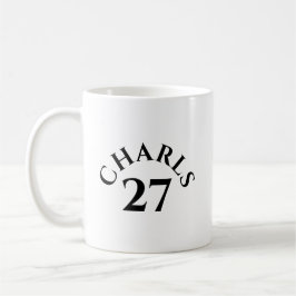 Caneca De Café Nome e Número Personalizados