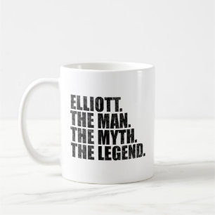 Caneca De Café Nome Elliott, Elliott O Homem O Mito A Lenda