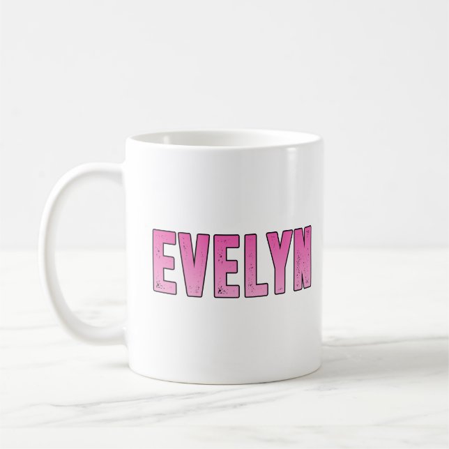Caneca De Café Nome Evelyn (Esquerda)