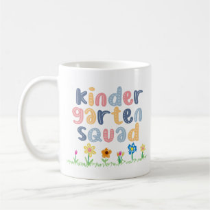 Caneca De Café Nome Floral Personalizado do Quadrado do Jardim de