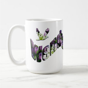 Caneca De Café Nome Floral Wendy,