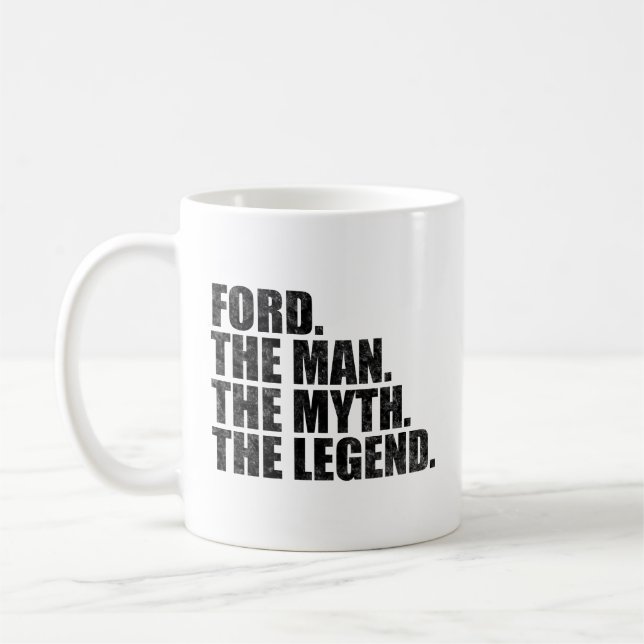Caneca De Café Nome Ford, Ford O Homem O Mito A Lenda (Esquerda)
