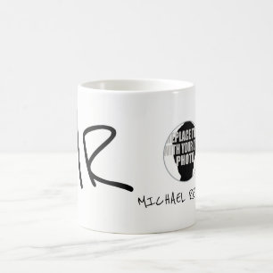 Caneca De Café nome & iniciais escritos à mão com foto b/w