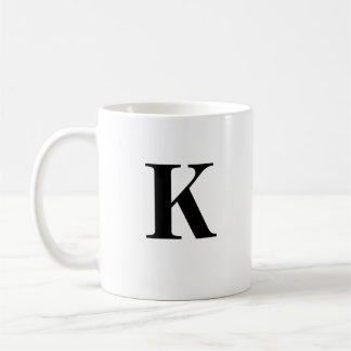 Caneca De Café Nome inicial K & Personalizado Coffee Mug