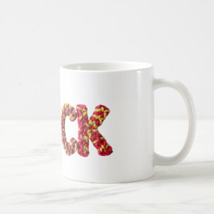 Caneca De Café Nome JACK no Padrão de Crochet Vibrante