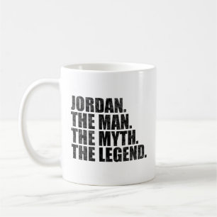 Caneca De Café Nome Jordan, Jordan O Homem O Mito A Lenda