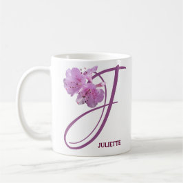 Caneca De Café Nome Juliette personalizável bonito cor-de-rosa bo