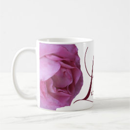 Caneca De Café Nome Lizzie bonito rosa rosa rosa floral