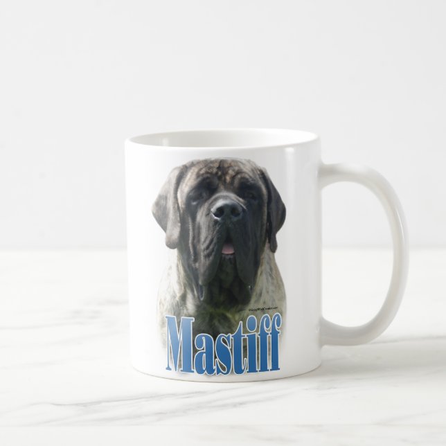 Caneca De Café Nome Mastiff (brindle) (Direita)