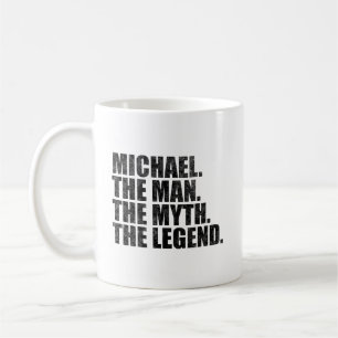 Caneca De Café Nome Michael, Michael O Homem O Mito A Lenda