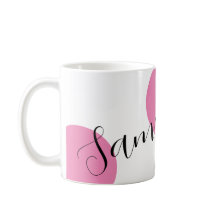 Nome Moderno Bolinhas Rosa Grandes