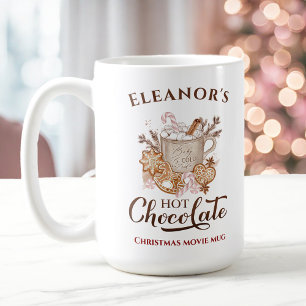 Caneca De Café Nome Moderno de Chocolate Quente Mug Natal Grande