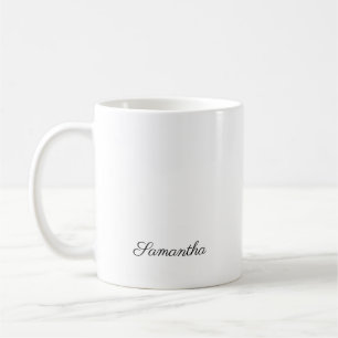 Caneca De Café Nome Monograma de Aniversário de Letra Moderna