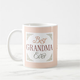 Caneca De Café Nome Monograma Personalizado Melhor Avó de Todos o