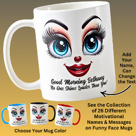 Caneca De Café Nome Motivação Bethany, Olhos Fabulosos Cara Engra