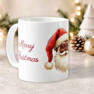 Caneca De Café Nome, Papai Noel Preto Fofo, Feliz Natal