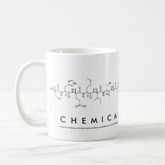 Caneca De Café Nome peptídeo de Mecanismo Químico mug