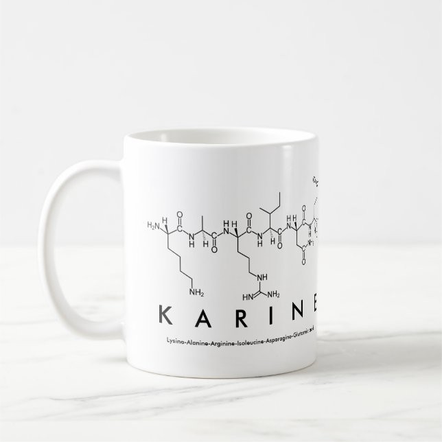 Caneca De Café Nome peptídico de Karine (Esquerda)