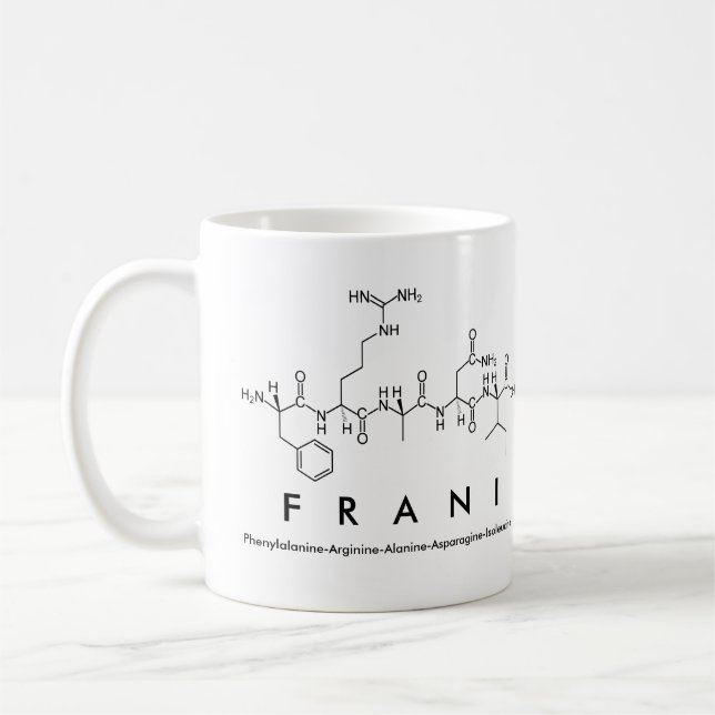 Caneca De Café Nome peptídico frani mug (Esquerda)