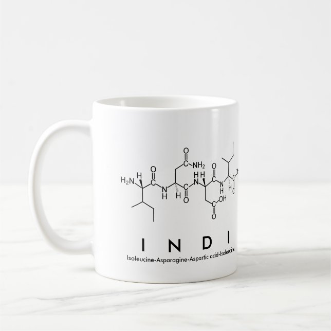 Caneca De Café Nome peptídico indi mug (Esquerda)