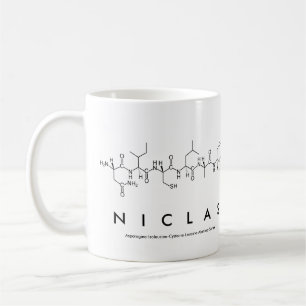 Caneca De Café Nome peptídico niclas mug