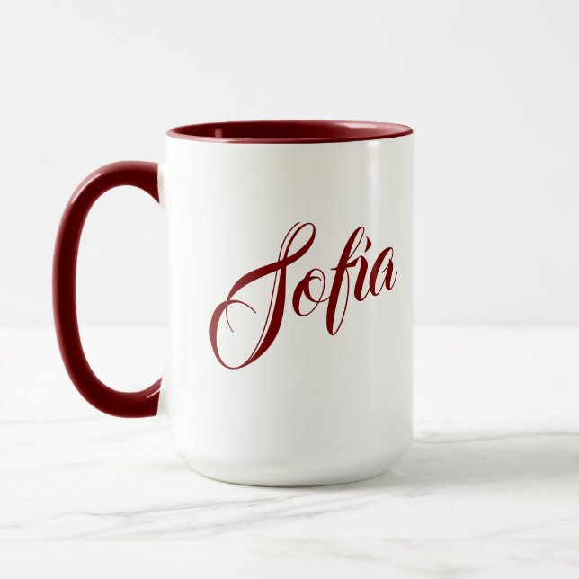 Caneca de Café Nome Personalizado (Esquerda)